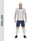 3D realistic soccer player mockup. England Football Team Kit tem