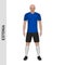 3D realistic soccer player mockup. Estonia Football Team Kit tem