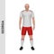 3D realistic soccer player mockup. Georgia Football Team Kit tem