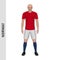 3D realistic soccer player mockup. Norway Football Team Kit temp