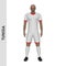 3D realistic soccer player mockup. Tunisia Football Team Kit tem