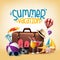 3D Realistic Summer Vacation Poster Design for Travel