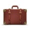 3d realistic  travel business brown luggage in leather