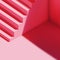 3d realistic trendy pink pastel minimalist stairs architecture vector background