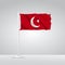 3D Realistic Turkey Flag waving Vector illustration