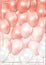 3d realistic vector balloon background. Pastel colors from rose to white. Illustration decorative template for birthday