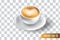 3d realistic vector of espresso coffee on isolated background