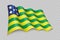 3D Realistic waving Flag of Goias is a state of Brazil