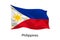 3d realistic Waving flag of Philippines Isolated