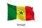 3d realistic Waving flag of Senegal Isolated