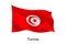 3d realistic Waving flag of Tunisia Isolated