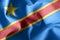 3d realistic waving silk flag of Democratic Republic Congo