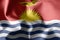 3d realistic waving silk flag of Kiribati