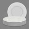 3d realistic white clean dish plate isolated