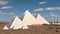 3d reconstruction of the great pyramids of Giza, Khufu, Menkaure and Khafre, Cairo, Egypt. Cairo, Giza Egypt. 3d