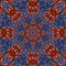 3d red blue octagonal fractal pattern