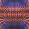 3d red blue symmetric geometric pattern