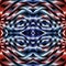 3d red blue symmetric geometric pattern