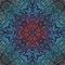 3d red blue symmetric geometric pattern