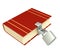 3d red book, closed on the lock