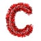 3d Red Bricks cartoon creative decorative letter C
