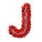 3d Red Bricks cartoon creative decorative letter J