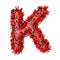 3d Red Bricks cartoon creative decorative letter K