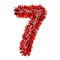 3d Red Bricks creative cartoon decorative number 7