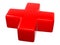 3D Red Cross Symbol Sign