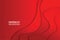 3D red papercut background with overlap layer background. vector background.