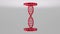 3d red Plexus dna code, DNA double helix. 3D animation of DNA nucleotide molecules.
