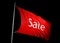 3D red sale flag