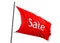 3D red sale flag