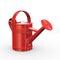 3d red shiny watering can