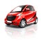 3D Red Small Electric Car