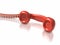 3d Red telephone handset