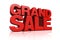 3D red text grand sale