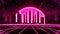 3D Reddish Pink Neon Retro Synthwave City VJ Loop Motion Background
