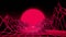 3D Reddish Pink Neon Retro Synthwave VJ Loop Motion Background
