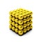 3d rednder of cube consists of balls