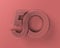 3D Render of a 50 fifty number