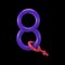 3D Render Of 8 Number With Venus Sign On Black