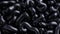 3d render, abstract background with black snake with metallic scales texture.