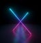 3d render, abstract background with bright pink blue lines. Glowing neon light gradient. Ultraviolet spectrum. Laser rays