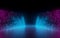 3d render, abstract background, screen pixels, glowing dots, neon lights, virtual reality, ultraviolet spectrum, pink blue stage