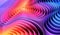 3D render abstract background of smooth lines of spline gradient multicolor waves with dof