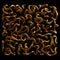 3d render, abstract background with tangled golden snakes, shiny scales texture.