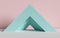 3d render, abstract background, triangle, corner, primitive geometric shapes, pastel color palette, simple mockup, minimal design