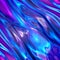 3d render, abstract background, ultraviolet holographic foil, iridescent blue texture, liquid petrol surface, ripples, metallic