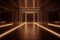 3d render abstract beige orange neon background dark empty room with copy space, AI generated